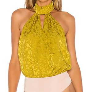 Yellow Silk Body suit